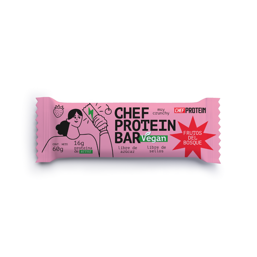 Pack 16 Chef Protein Bar Frutos del Bosque Vegan