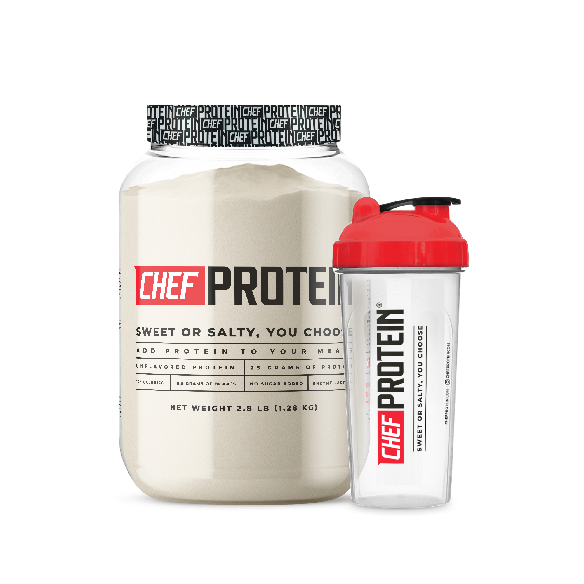 Chef Protein Whey Unflavored + Shaker
